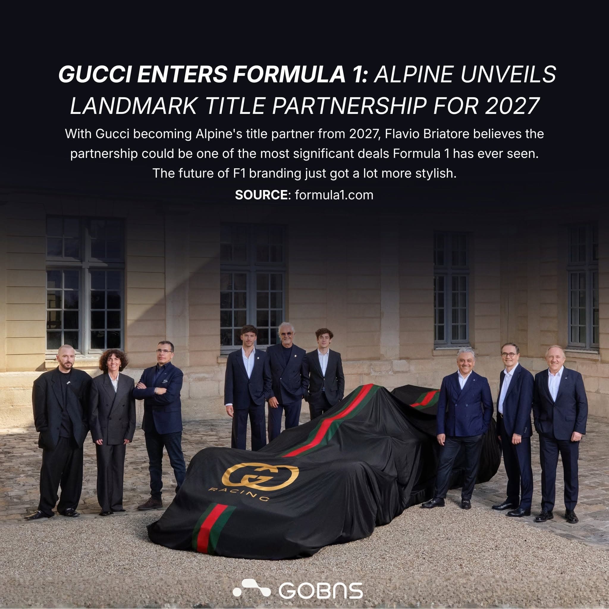 GUCCI ENTERS FORMULA 1